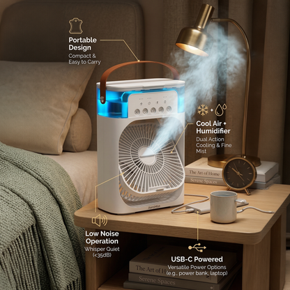 Arctic Breeze Mini Air Cooler – Portable USB Cooling Fan