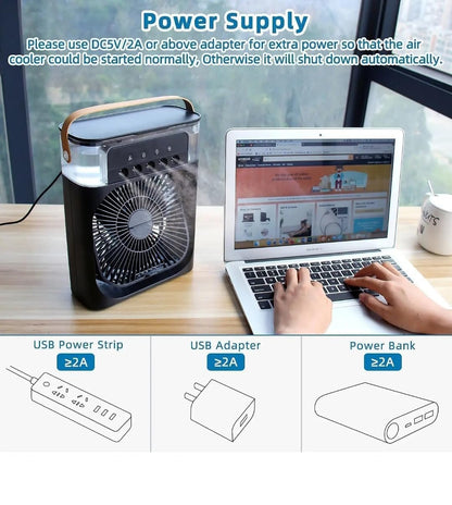 Arctic Breeze Mini Air Cooler – Portable USB Cooling Fan