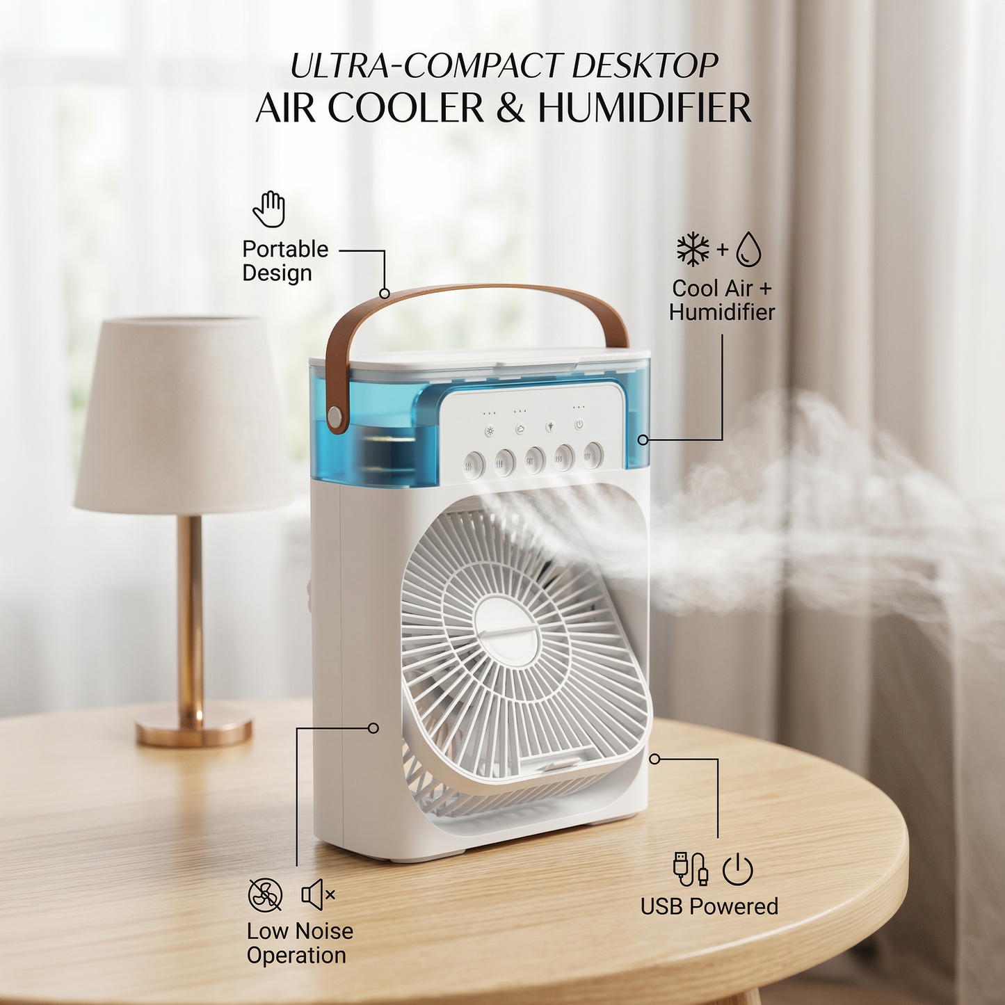 Arctic Breeze Mini Air Cooler – Portable USB Cooling Fan